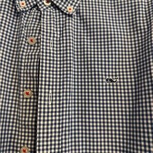 Boys XL Button Up gingham shirt